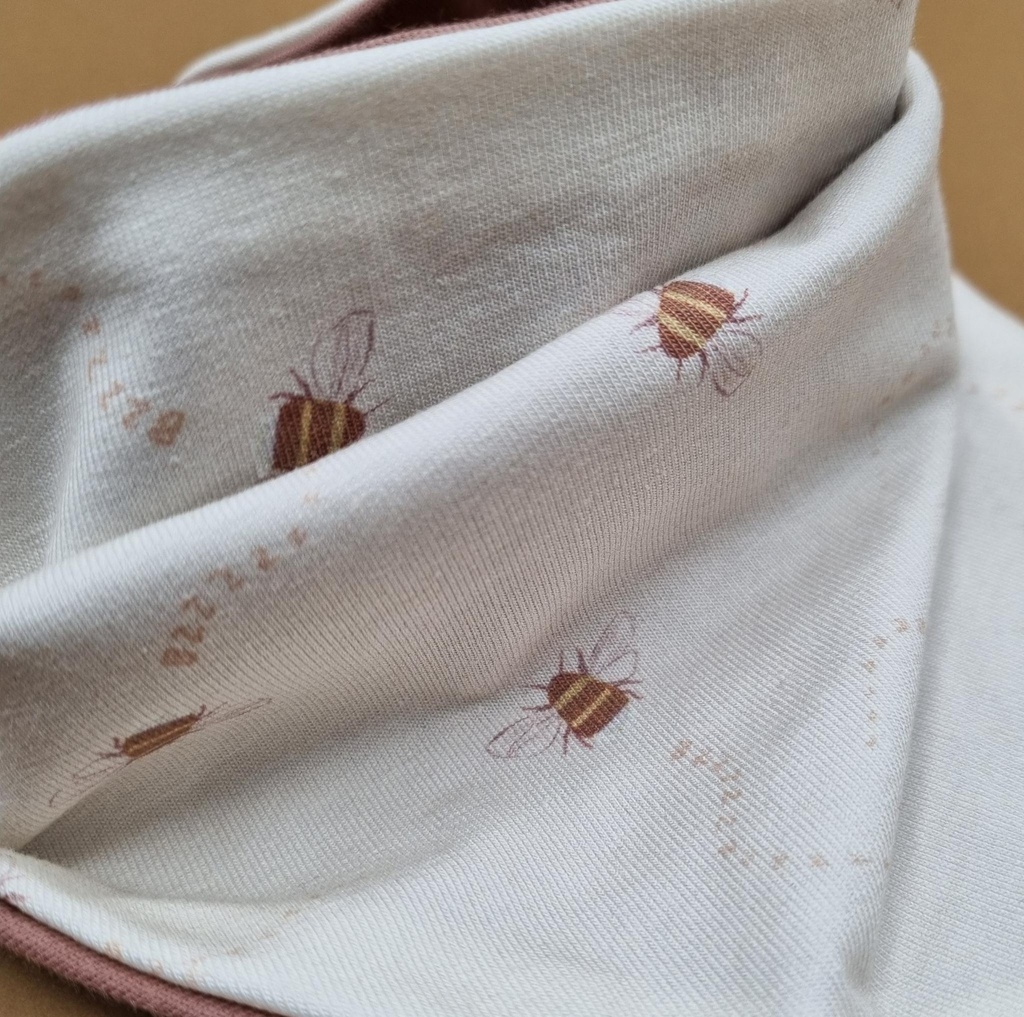 Bandana Bicolor - Abeilles Bzz/Rose