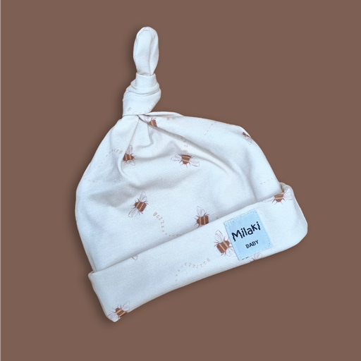Bonnet Nouveau-Né -  Abeilles Bzz